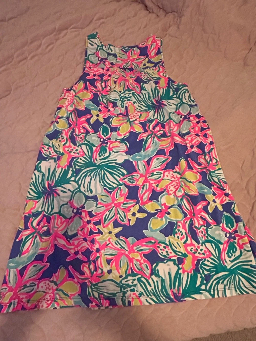 Lilly Pulitzer Floral Tank Dress - Blue, Pink & Green - Picture 2 of 2